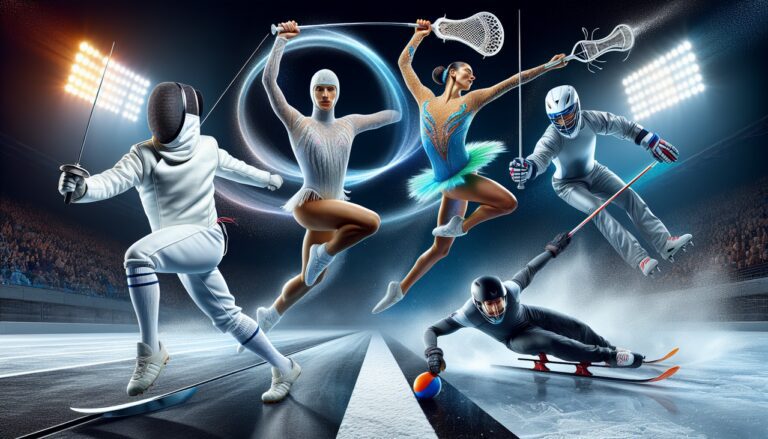 Sport en L : Fencer, gymnast, lacrosseur, lugeur.